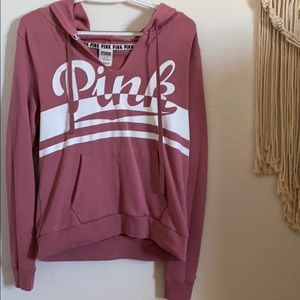 VS pink v-neck hoodie
